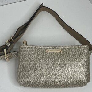 NWOT Michael Kors Waist Fanny Pack Bag- Adjustable belt muted gold color